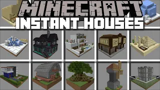 Minecraft INSTANT PREFAB HOUSE MOD / INSTANTLY SPAWN STRUCTURES w/ JAIL AND ZOO !! Minecraft Mods