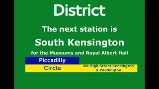 District Line announcements from Temple to Richmond by Sarah Parnell