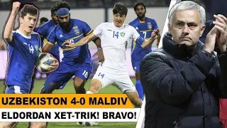 Ўзбекистон 4:0 Малдив Элдор Шомуродовдан хет-трик | O‘zbekiston 4:0 Maldiv