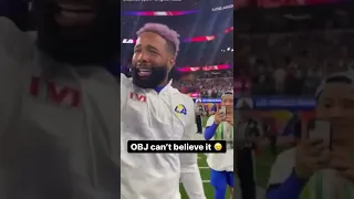 OBJ and Von miller Celebrating emotional win