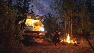 Solo Truck Camping | Relaxing ASMR | Sounds of Nature and Camping