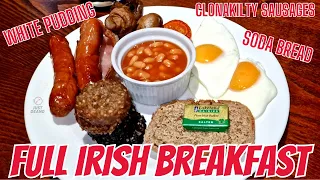 FULL IRISH BREAKFAST aka Full Irish Fry - Incredible Clonakilty Sausages, WHITE PUDDING & SODA BREAD