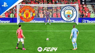 FC 24 | Manchester United vs Manchester City | Ronaldo vs Haaland | Penalty Shootout - PS5 Gameplay