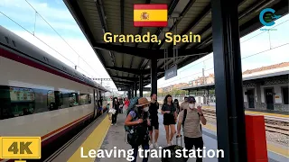 Walking Tour Main train Station in Granada, Spain 4K || Virtual Tour Granada Main Station Spain