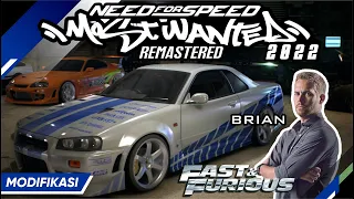 MODIFIKASI MOBIL BRIAN - Need For Speed: Most Wanted Remastered 2022