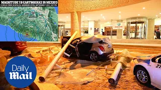 Mexico earthquake: Buildings badly damaged after powerful earthquake near Acapulco