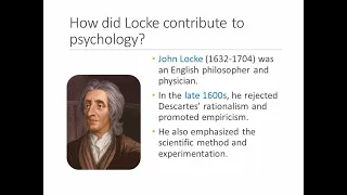 History of Psychology - Lecture 2 - Influence of Philosophy (Full Version)