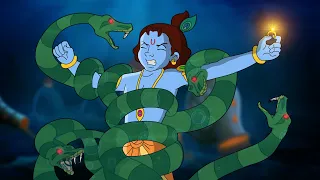 कृष्णा फंस गया साँप के जाल में  | Snake Adventure Episode | YouTube Kids Cartoon Videos in Hindi