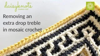 Removing An Extra Drop Treble In Mosaic Crochet