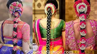 South Indian bridal hair style|beautiful South Indian muhurtham hair styles #hairs #hairstyles