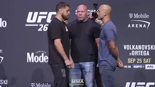 Nick Diaz vs. Robbie Lawler Press Conference Staredown | UFC 266 | MMA Fighting