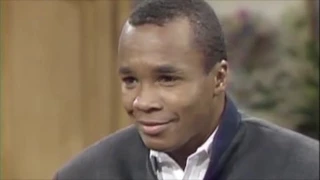 Sugar Ray Leonard interview after the fight with Marvin Hagler.