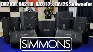 Compare the Simmons DA2108, DA2110, DA2112 & DA12S Subwoofer.