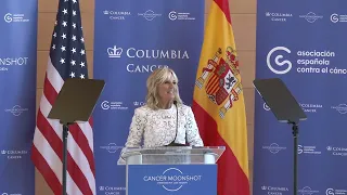 First Lady Jill Biden & Queen Letizia of Spain Address Columbia Cancer