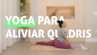 Yoga para alongar e fortalecer os quadris + relaxamento | 30 Min- Pri Leite