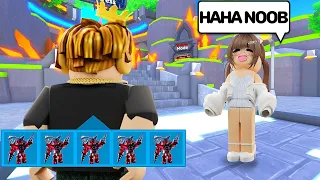 🤣Trolling E-Girl with The ULTIMATE UNIT as a Noob!!😲 Toilet Tower Defense