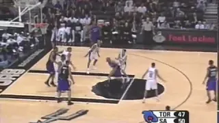 Vince Carter dunking all over Tim Duncan in 2003