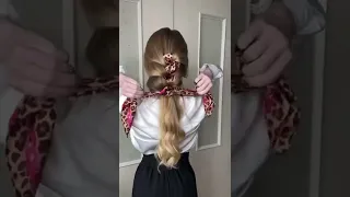 Doing braids with scarf 🧣 | Hairstyle tutorial