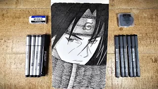 ASMR - Drawing ITACHI 🐱‍👤 - Naruto Shippûden