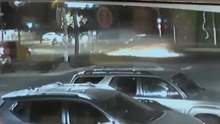 Surveillance video shows the tragic moments leading up to Saturday's fatal crash