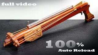 DIY crossbow | slingshot automatic loading ammo use survival | Wood Art TG