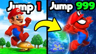 Every JUMP MULTIPLIES for SPIDERMAN in Mario Odyssey…