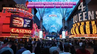 DOWNTOWN FREMONT LAS VEGAS NIGHT SCENES JANUARY 2021 VLOG #404