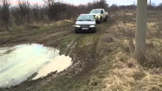 Peugeot 405Mi16x4, some mud and a pickup truck part2