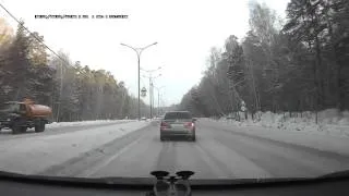 NEW scary icy car accident in Russia!!Mitsubishi Lancer crash!ДТП