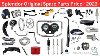 Splendor Spare Parts Price List  2023|Hero Honda Splendor Plus All Spare Parts Price |Original Parts