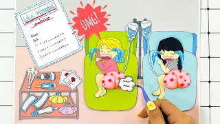 [🌟paper diy🌟]  POP THE PIMPLES | Care tips Baby Wednesday & Baby Enid are sick 😷 종이놀이 asmr