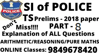 TS SI previous paper explanation/prelims 2018 explanation part-8