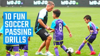 10 Best Soccer Passing Drills for U8, U10 and U12 | Fun Soccer Drills by MOJO