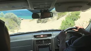 Jeep Liberty on West Australian beach