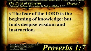 Bible Book #20 - Proverbs Chapter 1 - The Holy Bible KJV Read Along Audio/Video/Text