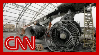 CNN reporter gets up close look at plane Russia destroyed