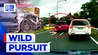 Alleged two-hour wild car chase across Sydney | 9 News Australia