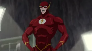 Barry Allen Heals and Tries to break the Time Barrier ( Justice League :  Flashpoint Paradox )