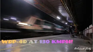 Speed Upgraded WDP-4D Nizamuddin - Trivandrum Superfast at 130 kmph! Indian Railways