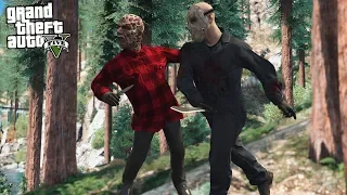 GTA 5 FREDDY VS JASON - FRIDAY THE 13TH - ELM STREET  (GTA 5 Mods)