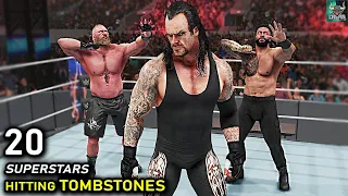 Top 20 Superstars Hitting Tombstones!! WWE 2K22 Countdown