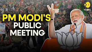 PM Modi LIVE: PM Modi's public meeting in Surendranagar, Gujarat | Lok Sabha Election 2024 | WION