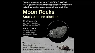 Cultural WG webinar – Moon Rocks: Study and Inspiration