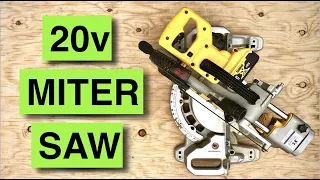 I use this every day! Dewalt Cordless 7-1/4" Sliding Miter Saw DCS361B 20v Max - review & demo