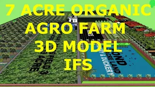 7 ACRE ORGANIC AGRO FARM 3D SKETCHUP MODEL OF INTEGRATED FARMING SYSTEM IFS  by @MohammedOrganic