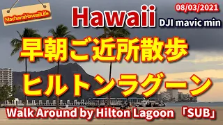 ハワイ【ご近所散歩】静けさが残るヒルトンラグーン// Walking  around to Hilton,  Sub English