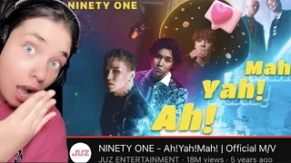 (FIRST-TIME REACTION) NINETY ONE - Ah!Yah!Mah! | Official M/V