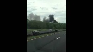 Cell Tower on Fire near the Garden State Parkway Middletown NJ