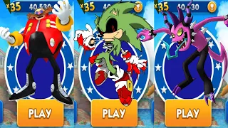 Sonic Dash - Zombie Sonic vs All Bosses Zazz Eggman All Characters Unlocked and Fully Upgraded