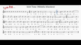 Irish Tune -  Flauto dolce - Note - Spartito - Karaoke - Canto - Musica